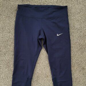 Nike Dri-Fit Navy Leggings Large- Runs Smaller